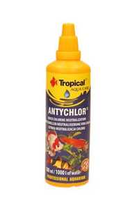 Tropical Antychlor 100ml 
Do szybkiego uzdatniania surowej wody 100ml