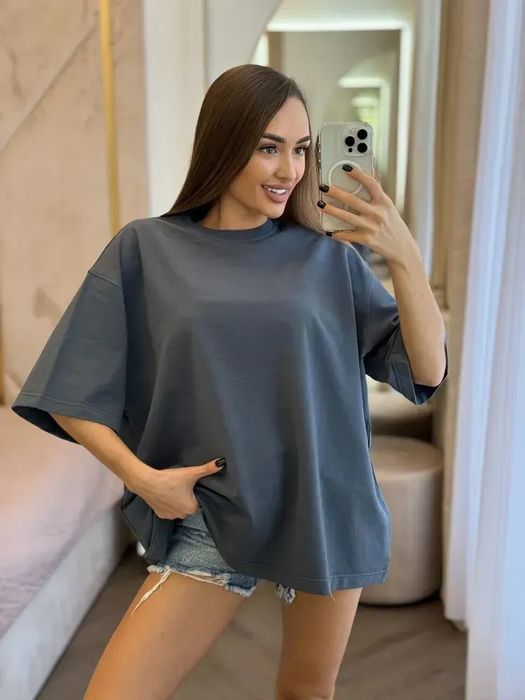Жіноча футболка оверсайз, петля, 100%бавовна, під принт,вишивку Є ОПТ