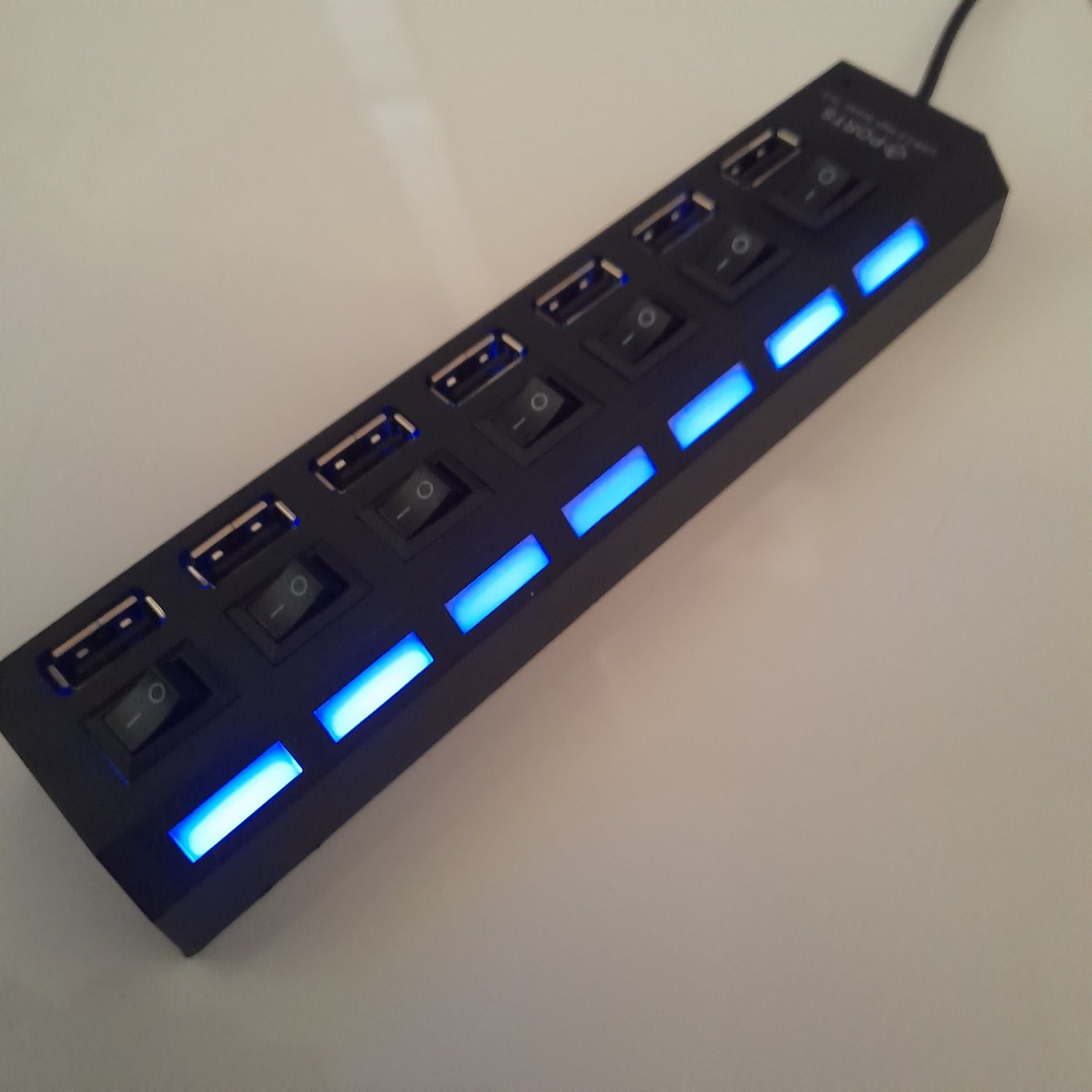 USB Hub 2.0 на 7 портов  адаптер высокоскоростной
