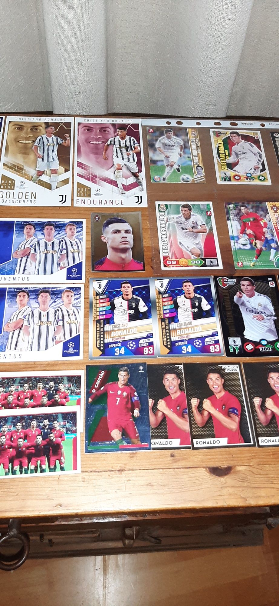 Lote de 60 cartas/cromos cristiano ronaldo