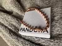 Bransoletka koraliki rose gold PandorA