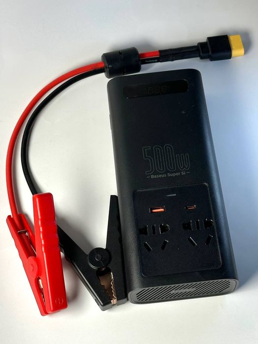 Інвертор Baseus 500Вт чистий синус 12V–220V для котла