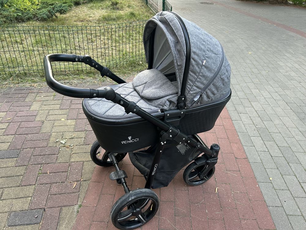 Wózek dziecięcy Venicci 3w1 Grey-gondola, spacerówka, fotelik stan bdb
