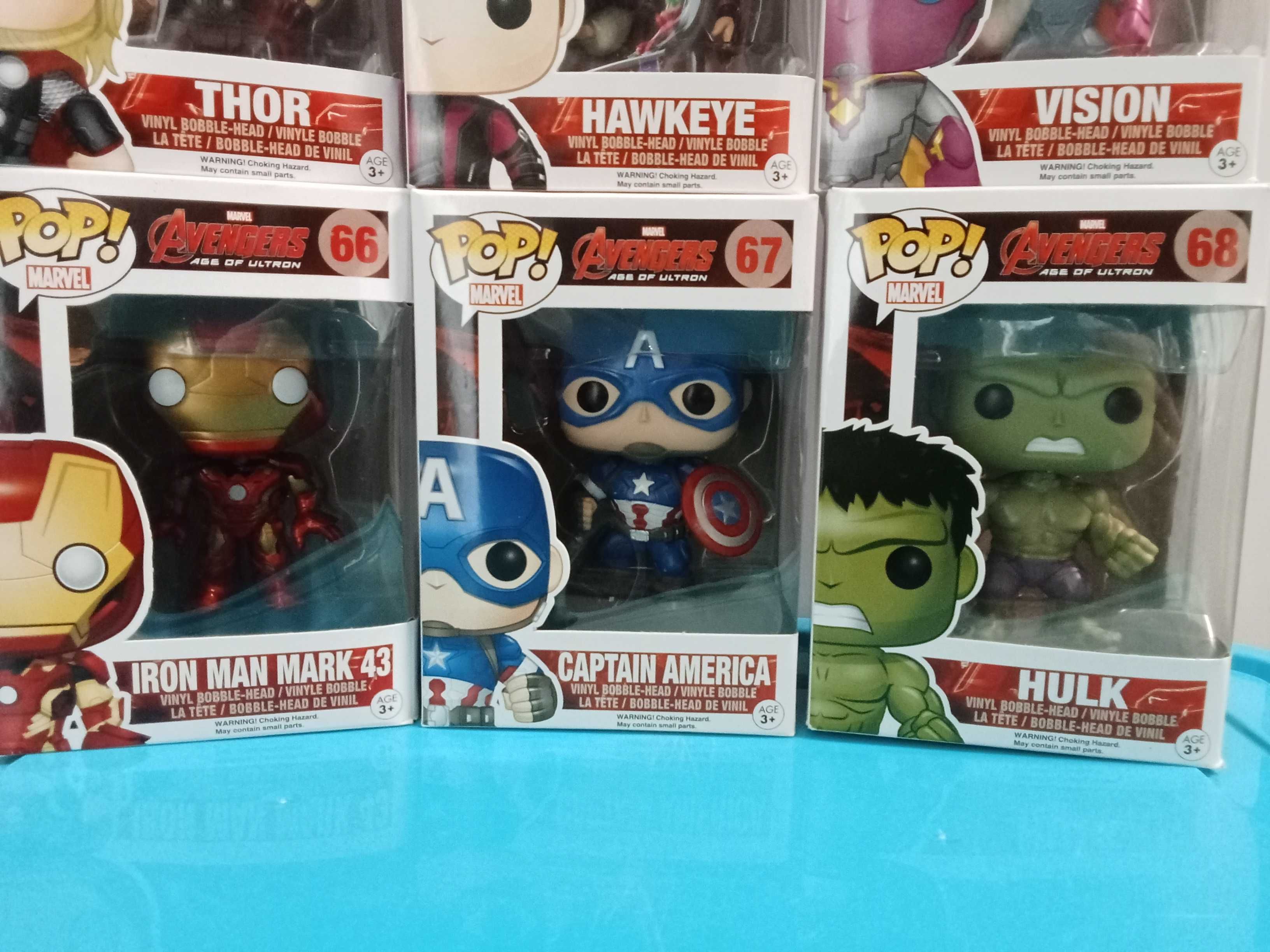 Funko POP Avengers Marvel Vision Hulk Thor Ultron Black Widow Мстители