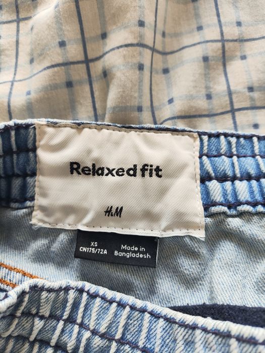 Calça de ganga jeans azul claro homem relaxed fit xs