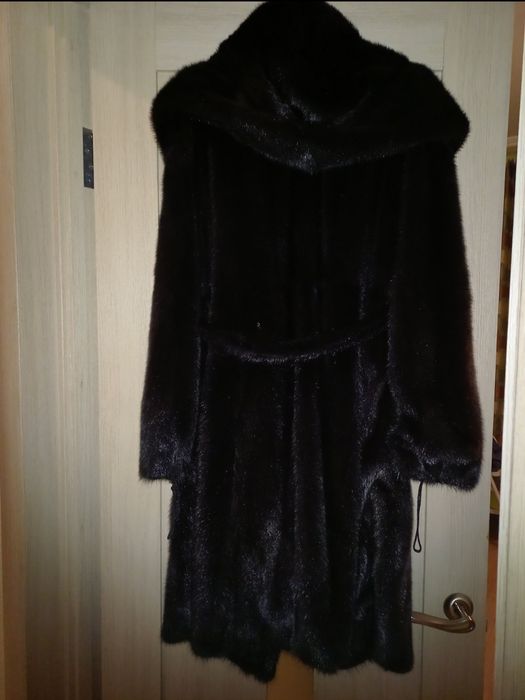 Норковая шуба  темный щоколад