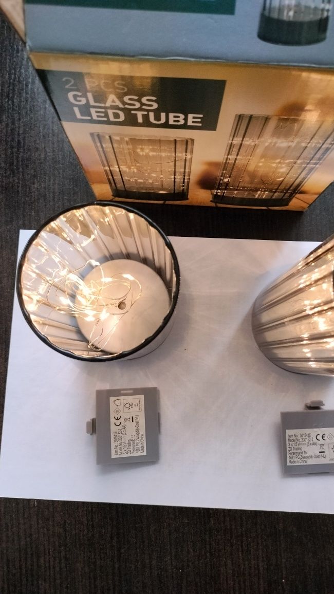 Lampion szklany LED -Dekoracja
