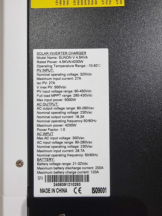 Гібридний Інвертор SAKO SUNON V 4.5KVA - 4.2KVA