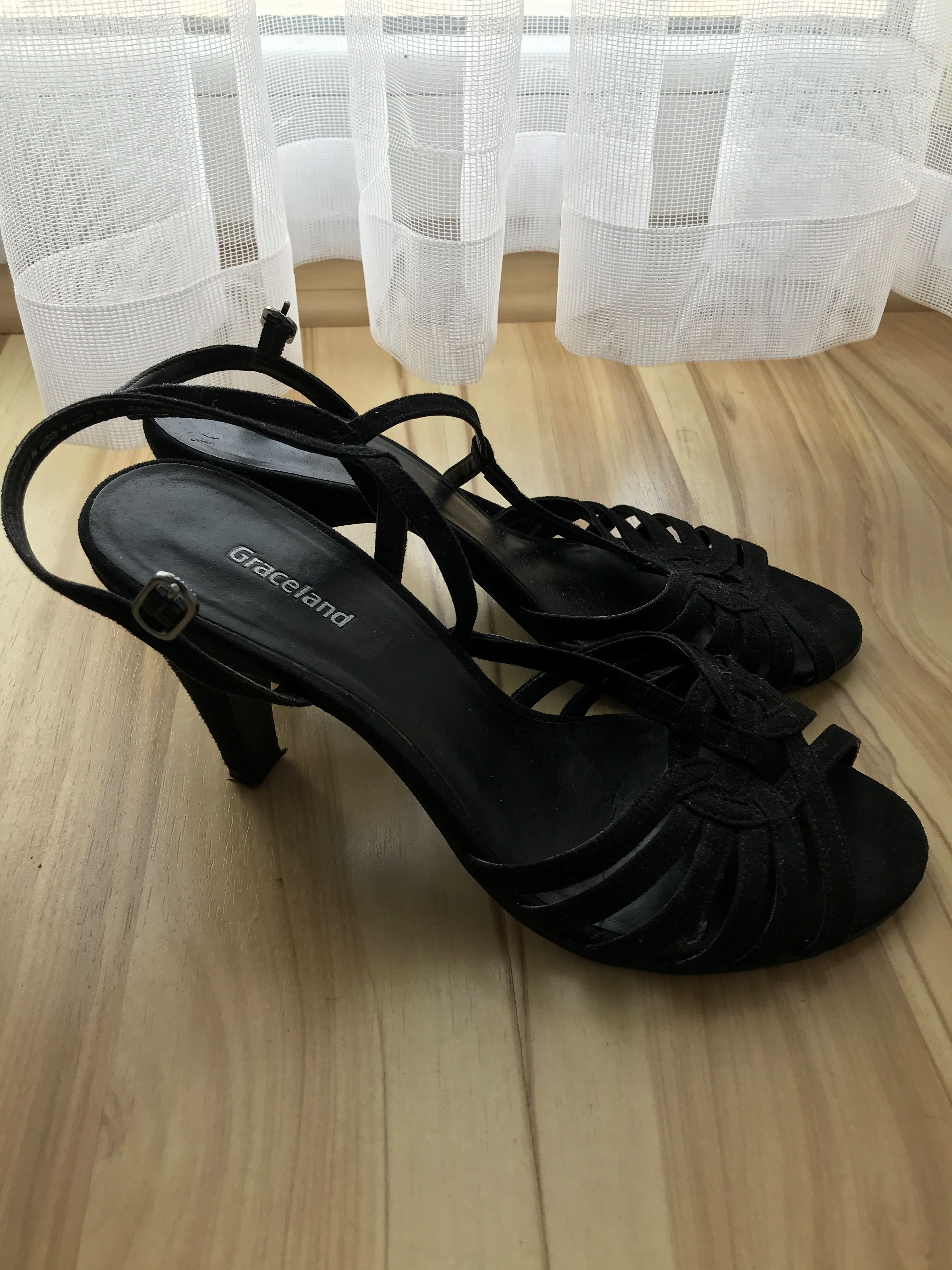 Buty sandały na szpilce Deichmann