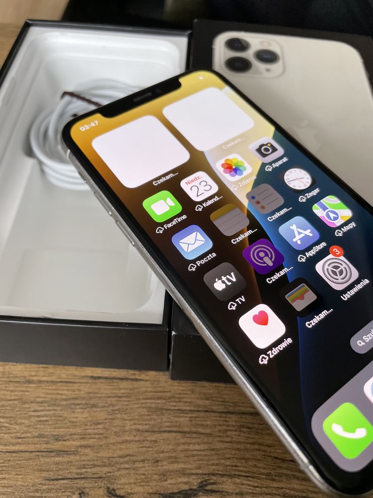 Rewelacyjny Aplle Iphone 11 Pro/Bat100%/Komplet/Nie działa iceFD!