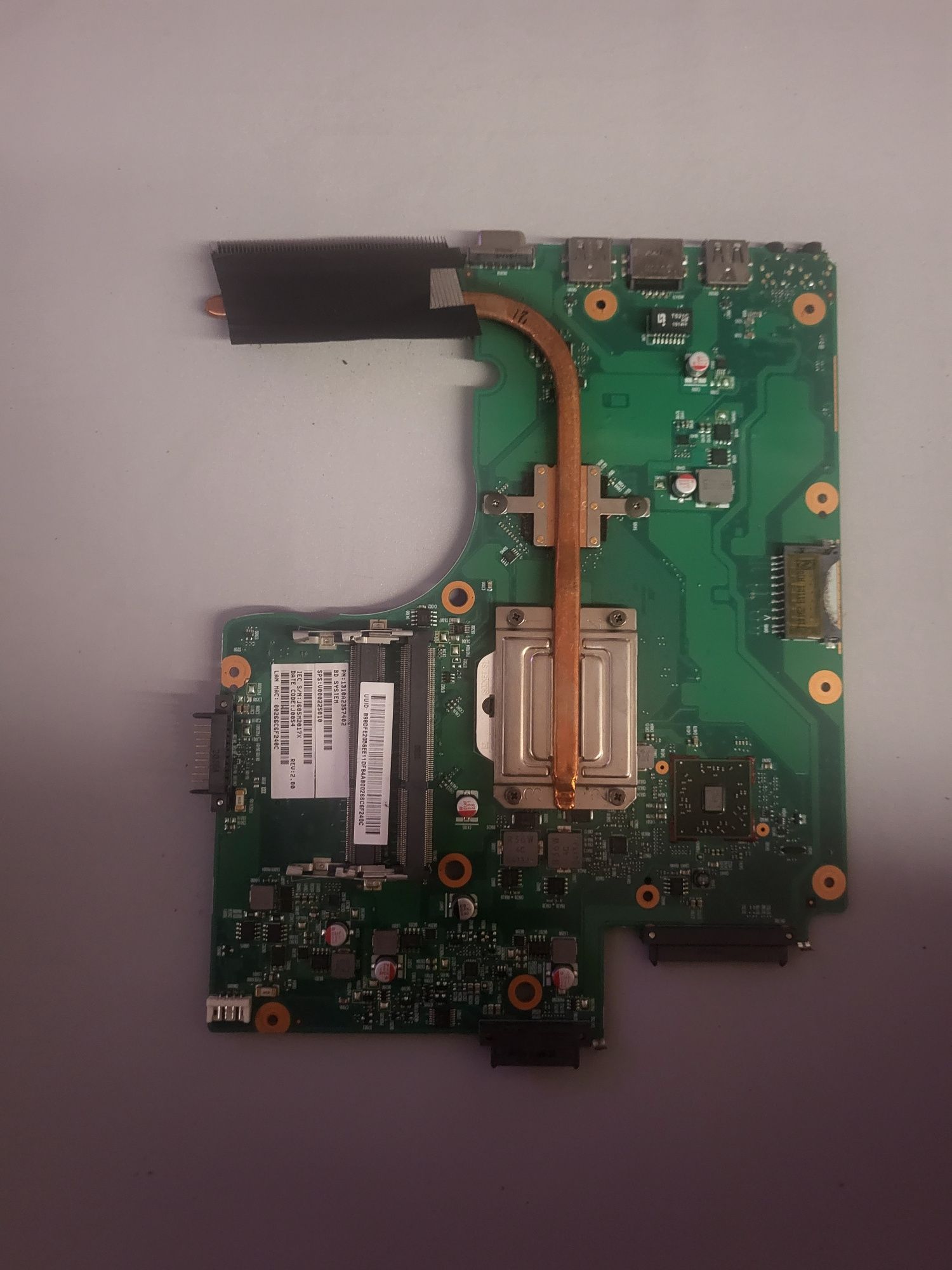 Sprzedam sprawną Płyte główną do laptopa TOSHIBA SATELLLITE C650D