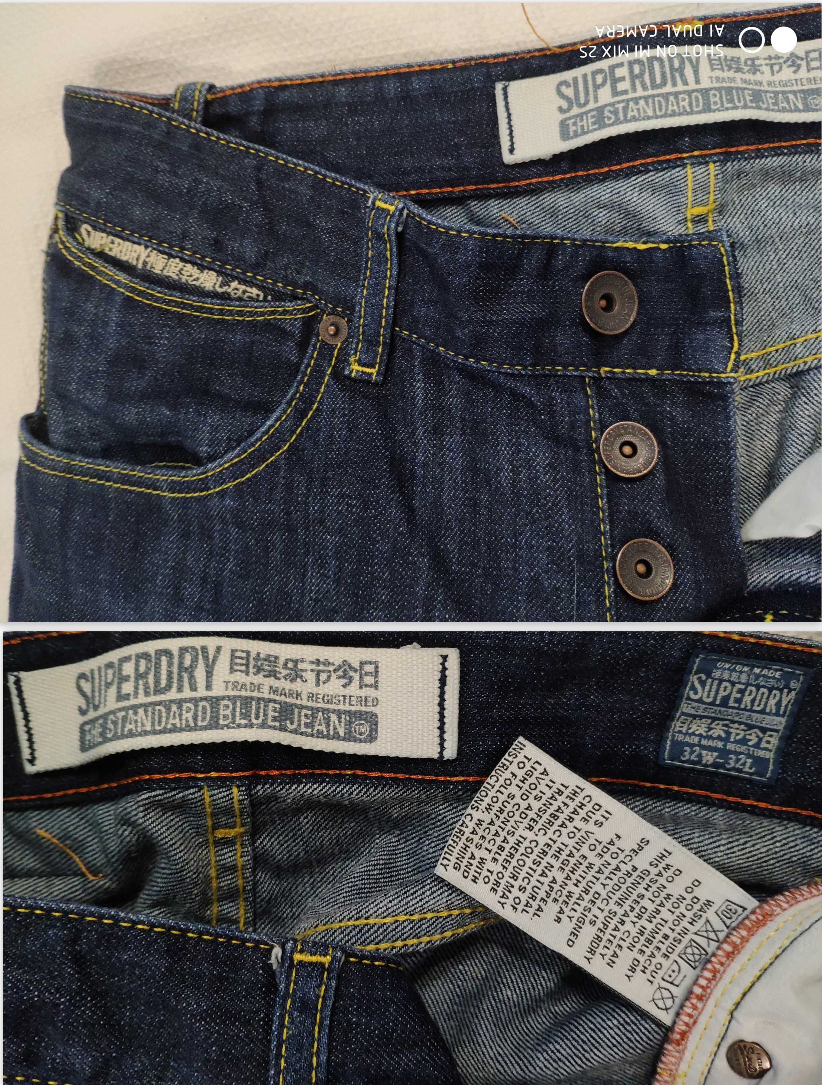 spodnie # SUPERDRY The Standard Blue Jean jak NOWE W32 L32 # pas 87 cm