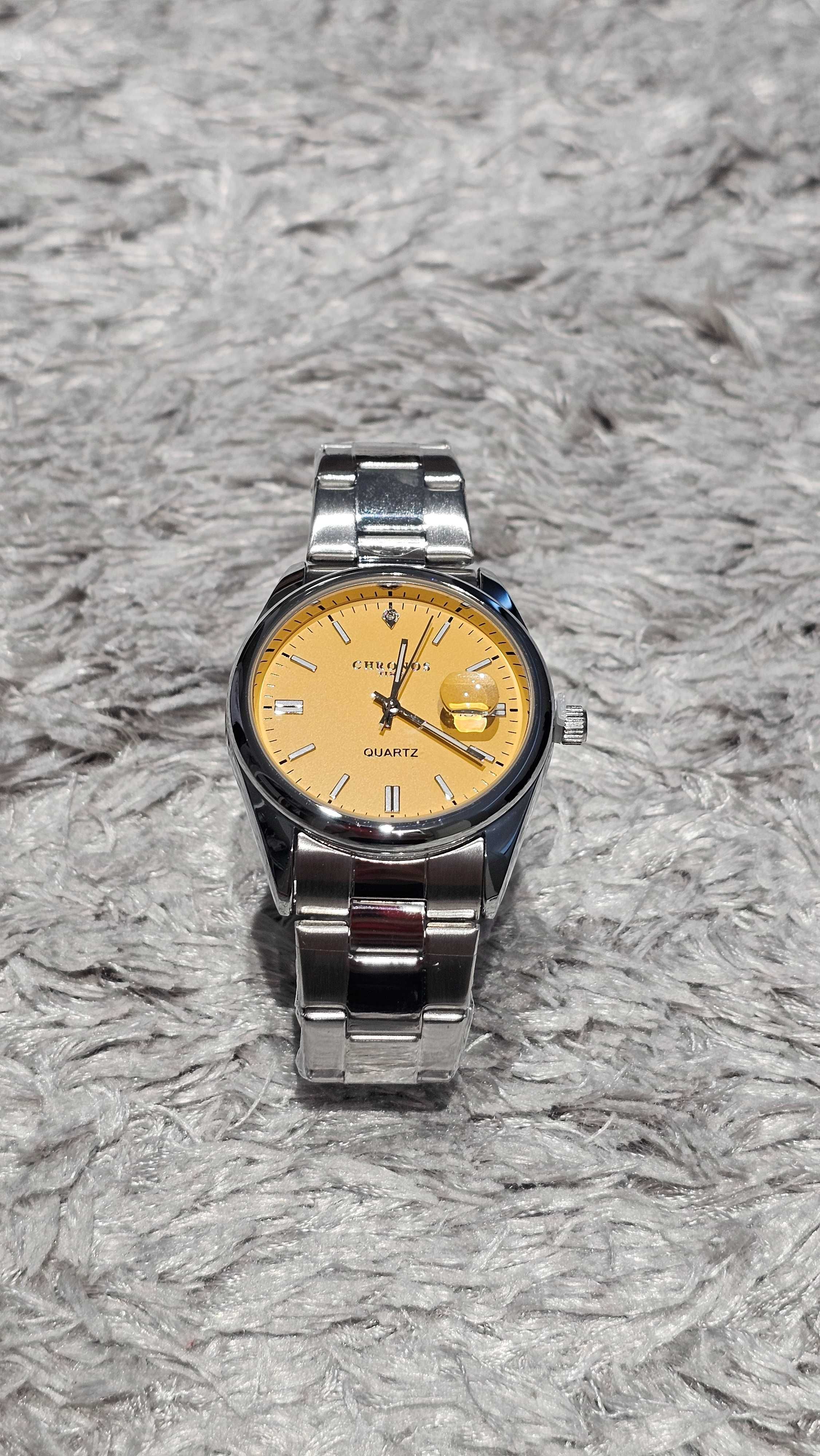 Relógio Amarelo Chronos Quartz