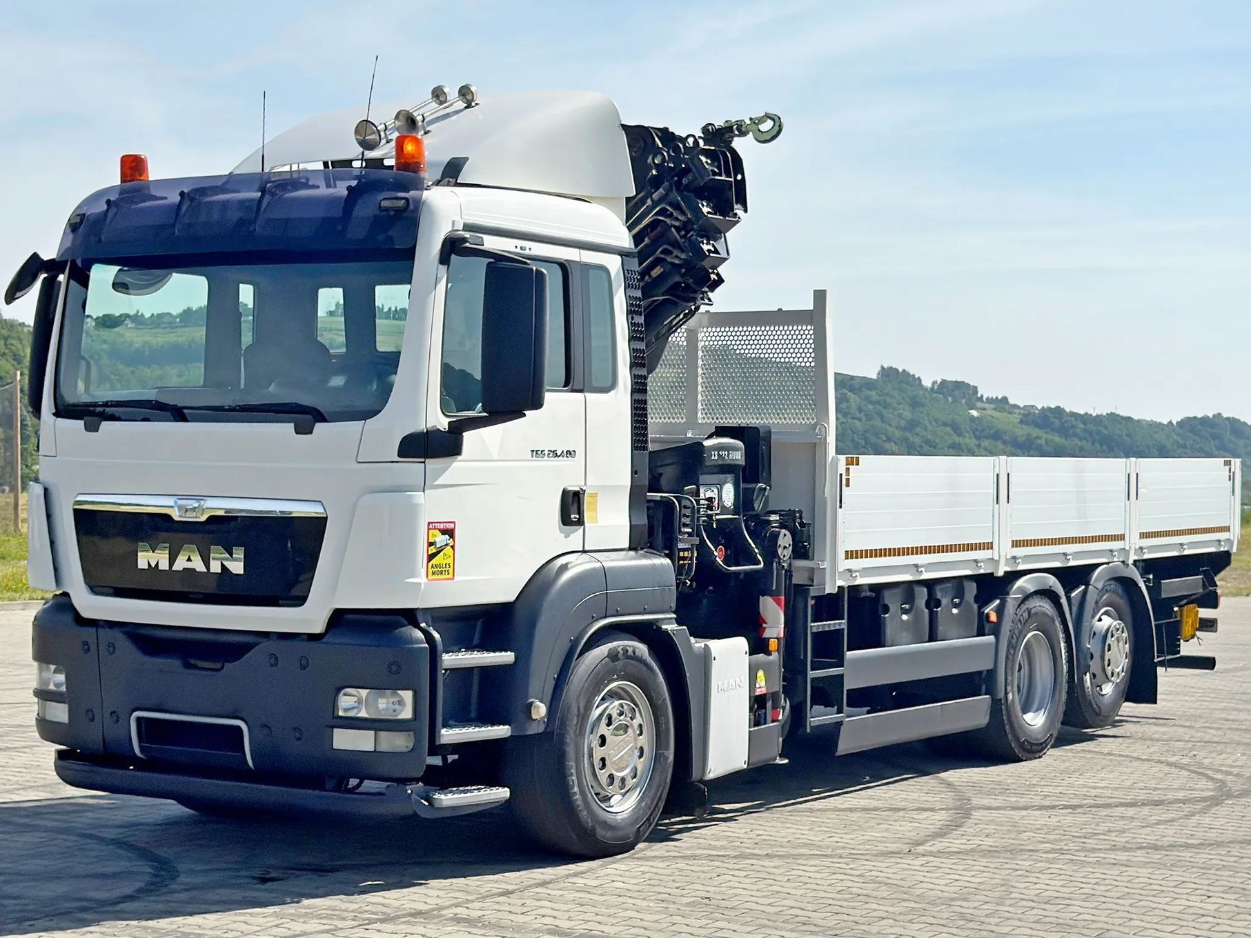 MAN TGS 26.400 * SKRZYNIA 6,55 m * HIAB 322 EP - 5 HIDUO + PILOT / STAN BDB