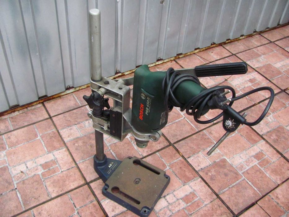 Solidny niemiecki statyw - stojak AEG do wiertarki stołowej ręcznej