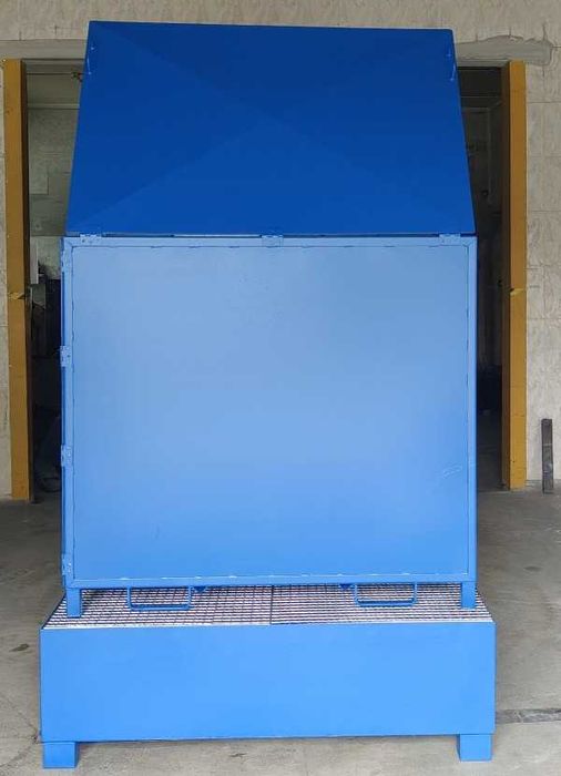 Kontener na zużyte świetlówki w zestawie z wanną PFLT