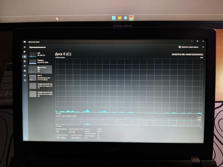 Игровой ноутбук Acer Aspire e5-575g/16gb/ssd256/940MX