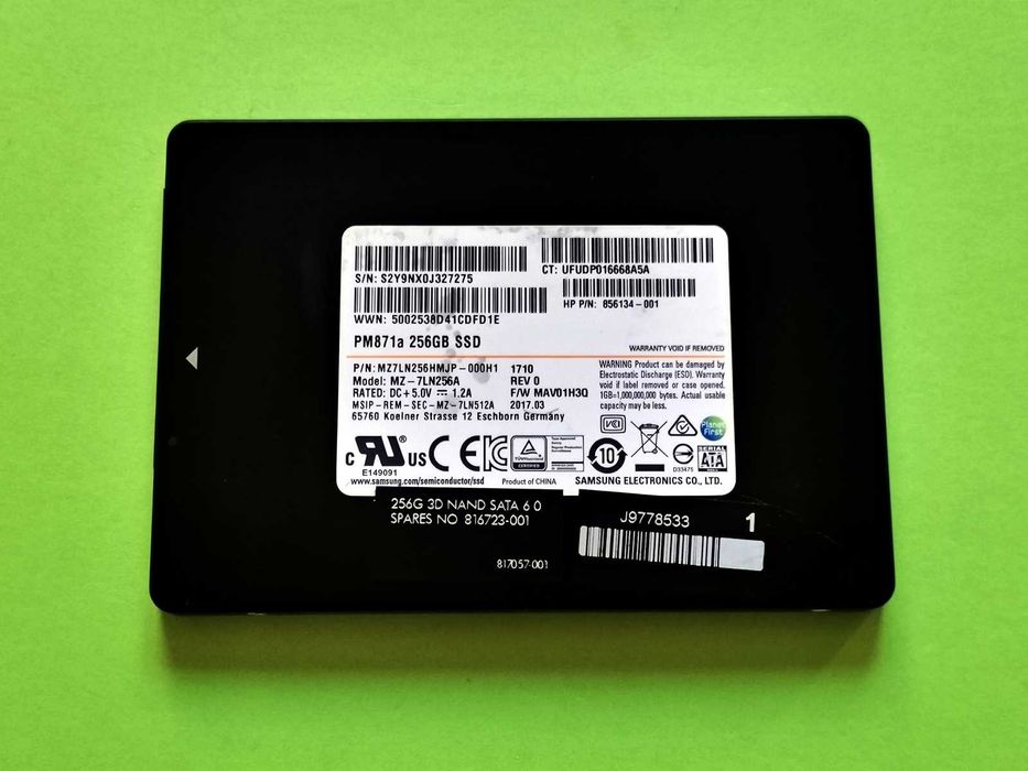 SSD 256GB Samsung Pm871A