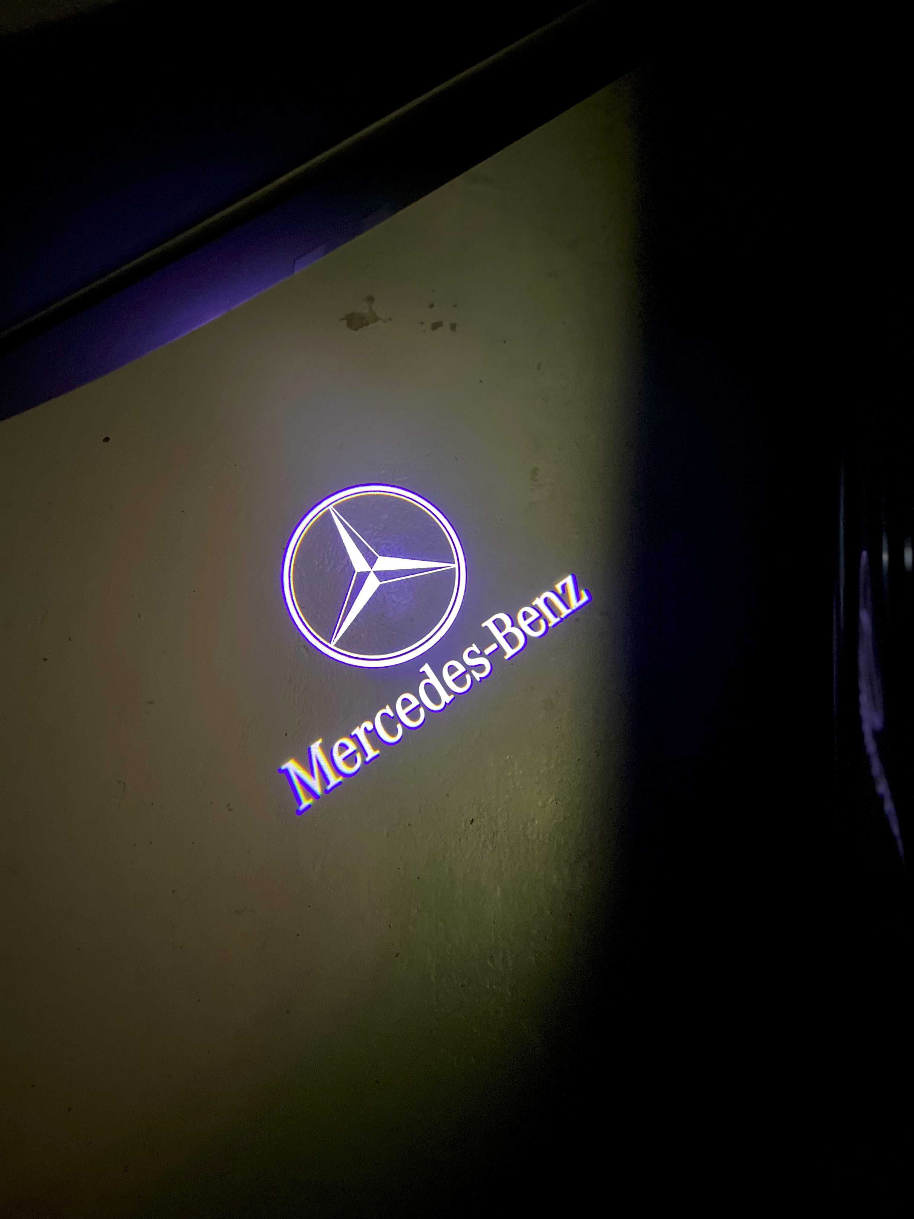 Проекция логотипа в двери Mersedes (Mersedes, AMG+лого Mersedes, AMG)