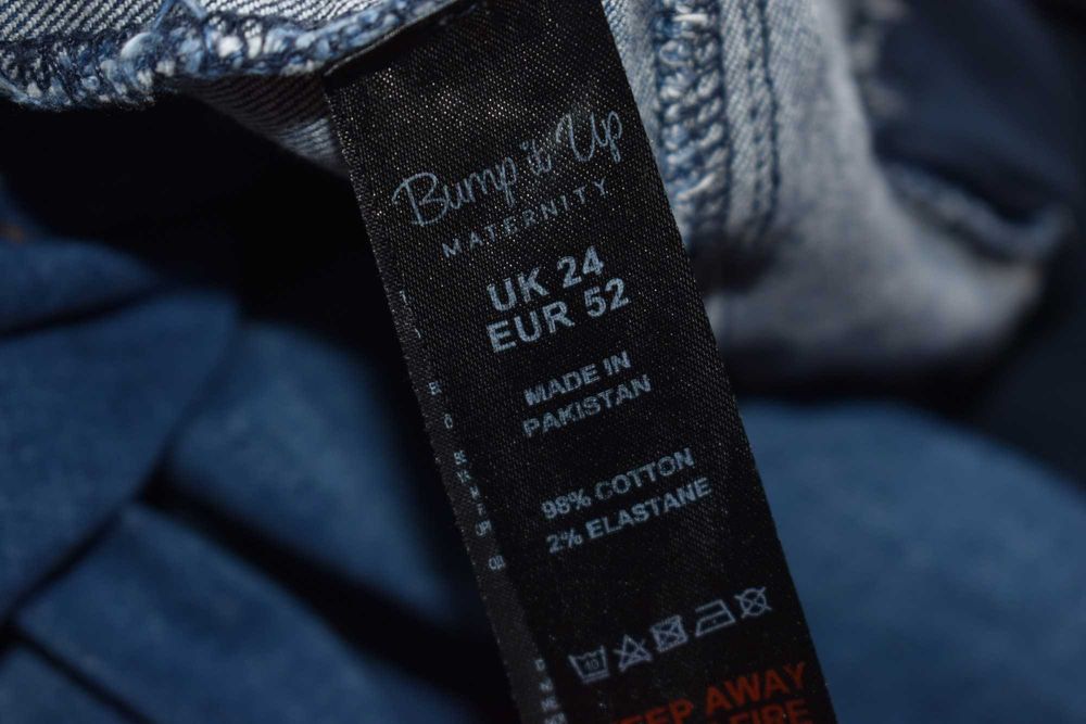 Spodnie ciążowe 52 6XL dżinsowe proste jeansowe wygodne elastyczne