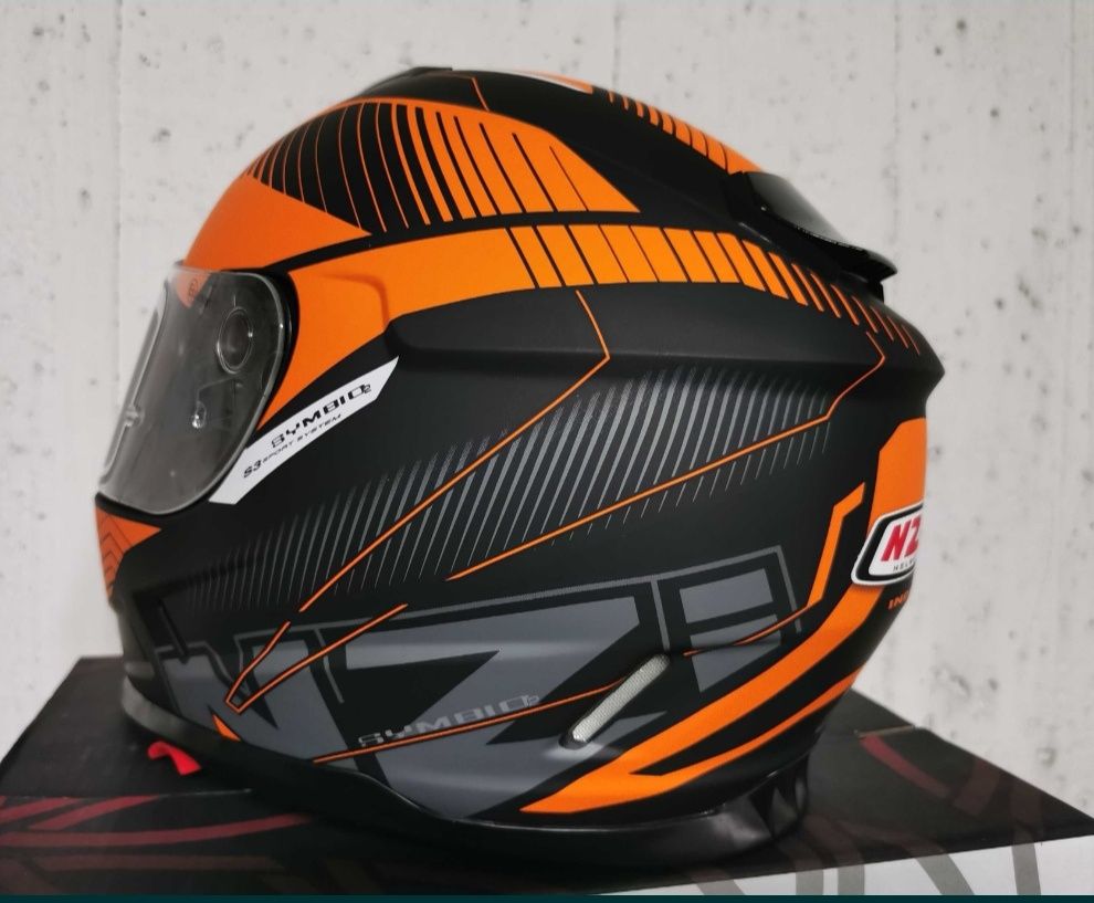 Capacete Integral NZI Symbio Duo Laranja ( XL )( NOVO )