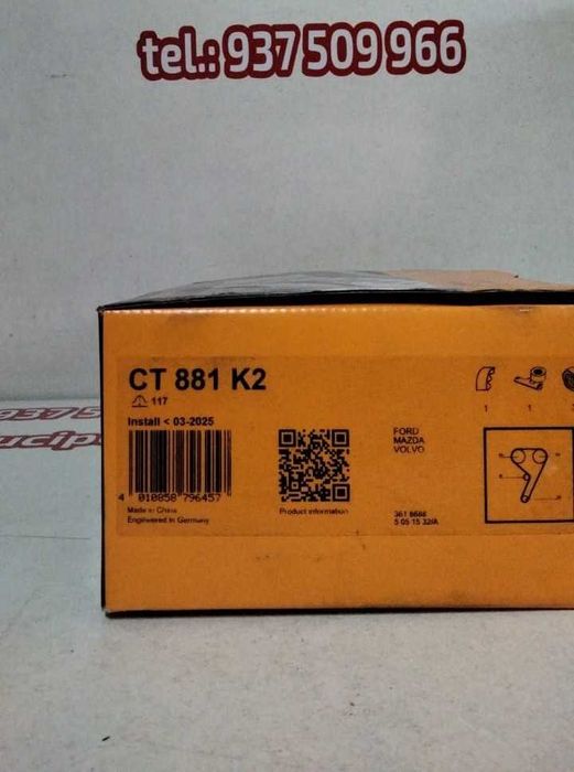 CT881K2  Kit de distribuição // Mazda - Ford