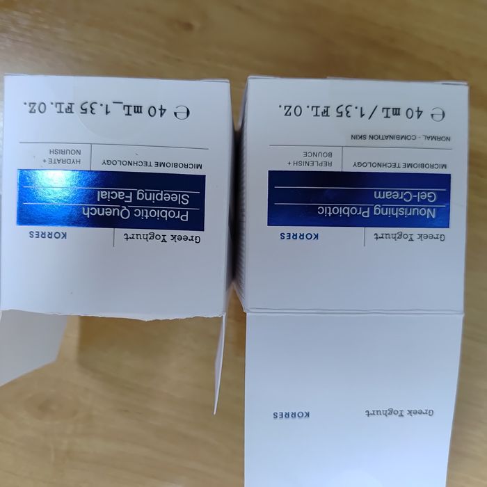 Korespondencji krem Nourishing Probiotic i Probiotic Quench