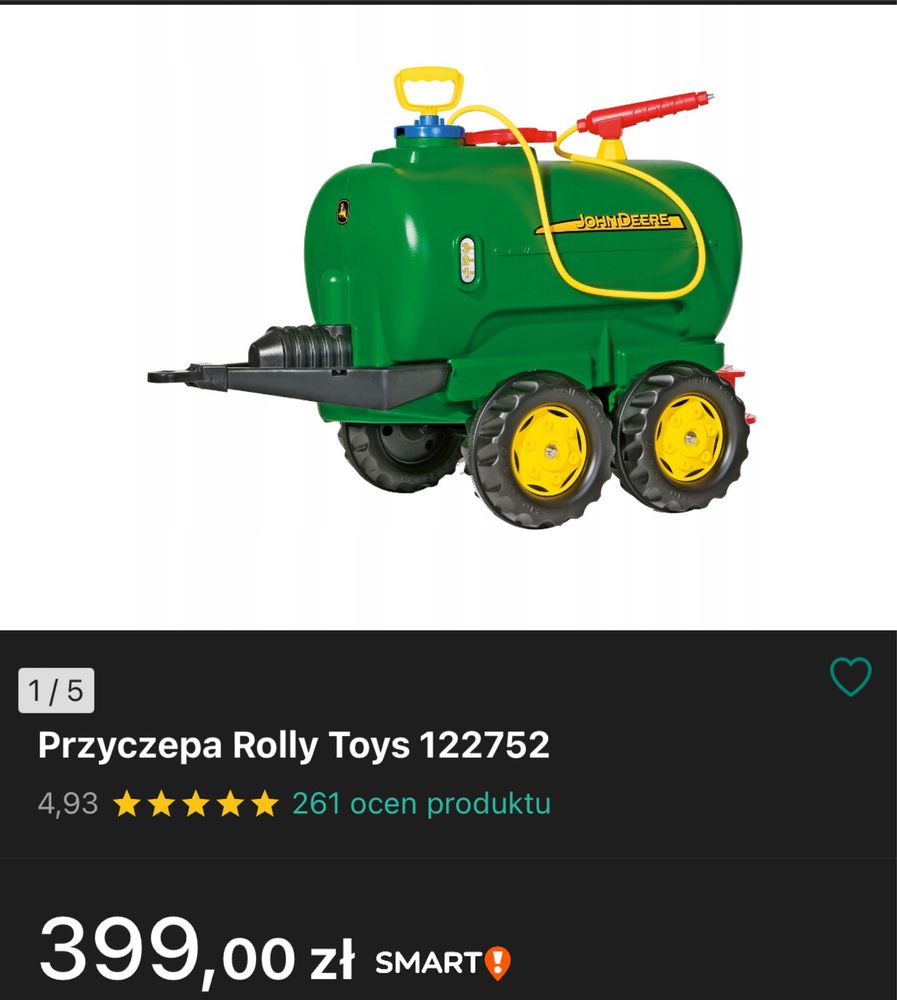 Przyczepka cysterna John Deere, super stan