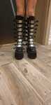 Buty demona  damned 318 klamry koturny anime