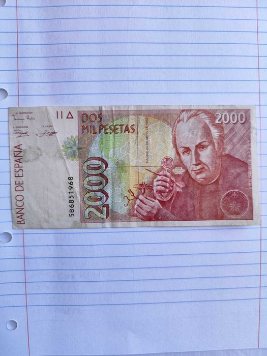 Nota espanhola de 2000 pesetas  (24 de Abril 1992)