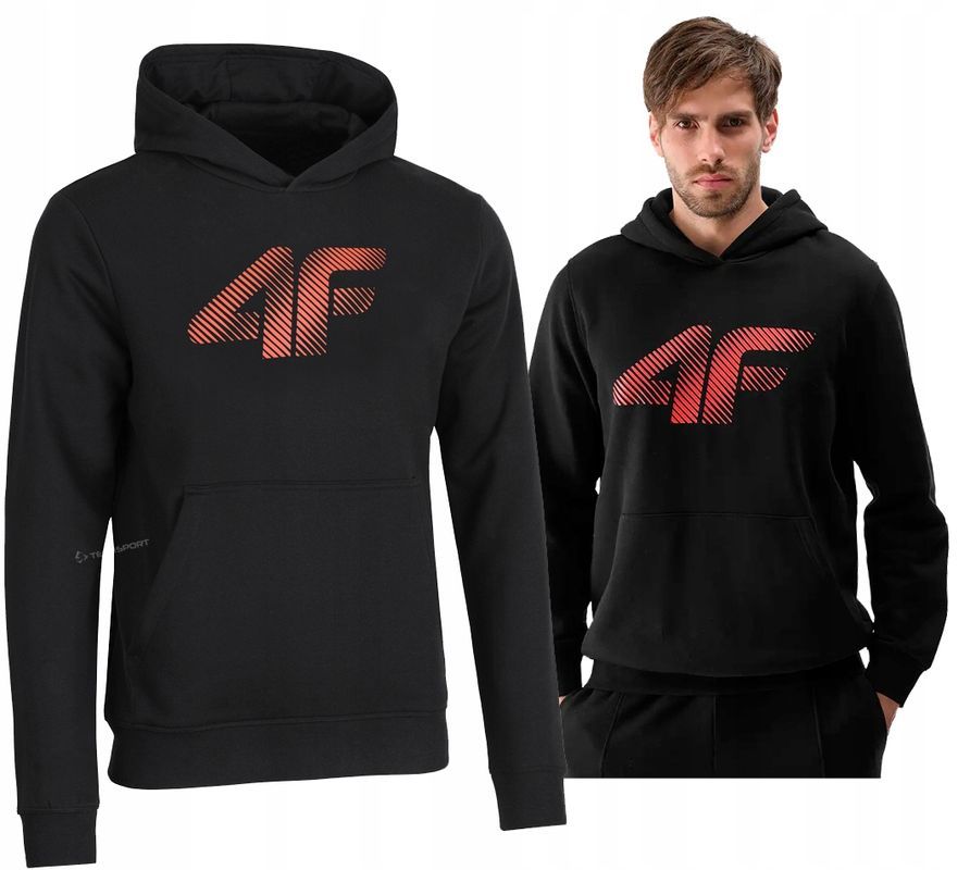 4f Ocieplana Męska Bluza Dresowa Z Kapturem Kangurka / rozm Xl