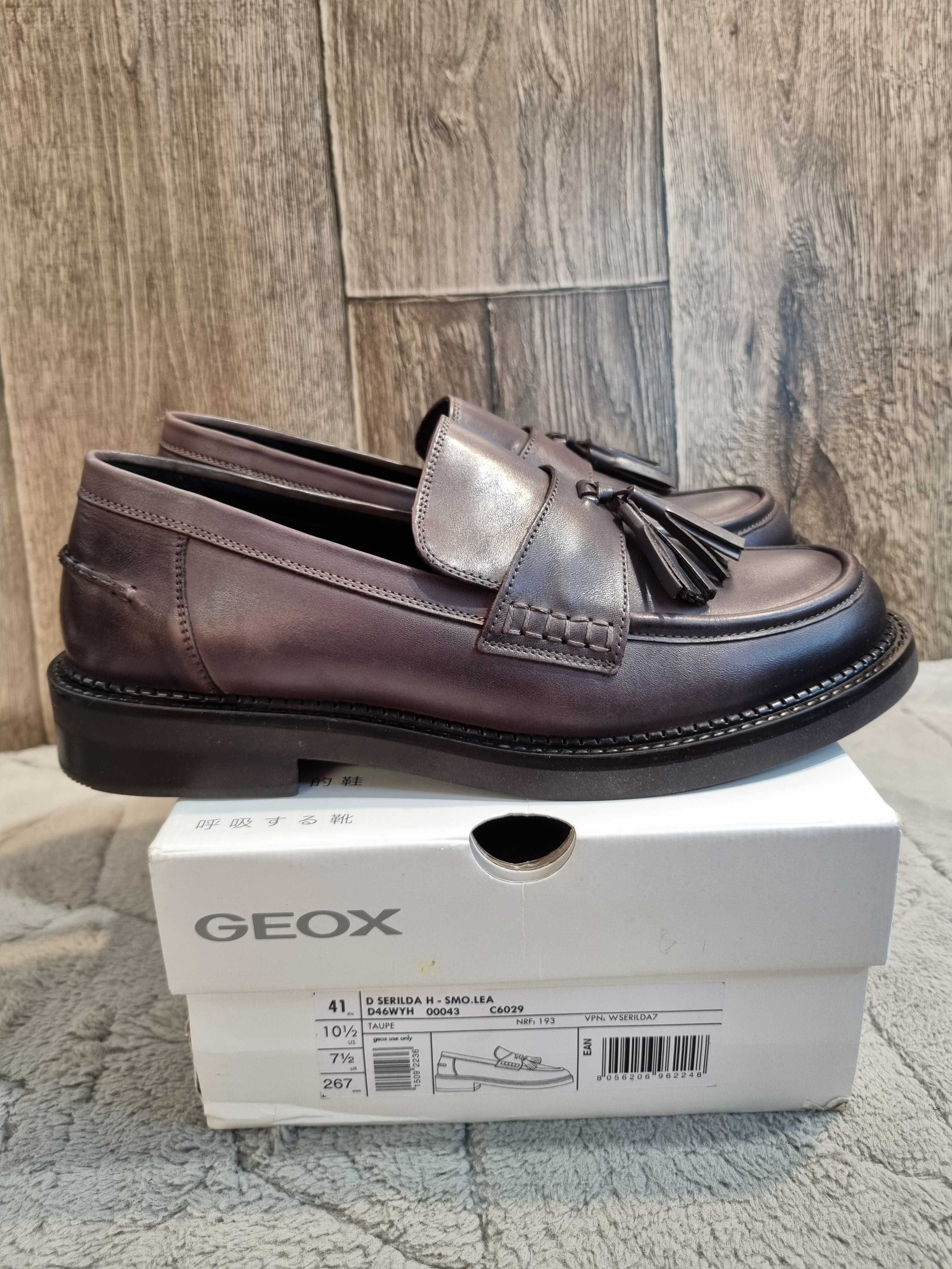 Brązowe mokasyny Geox Serilda, 41