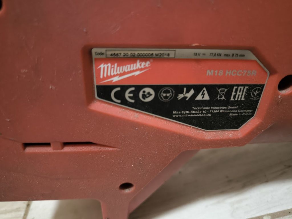 Nożyce/obcinak do kabli Milwaukee M18 HCC75