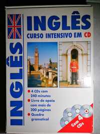 Curso intensivo de Inglês com CD, livro e quadro gramatical