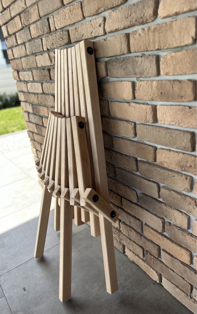 Leżak ogrodwy krzesło drewniane do ogrodu meble nowoczesne solidne