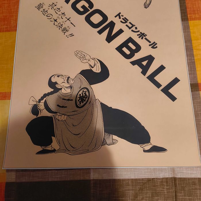 Tela Son Goku e Tao Pai Pai Dragon Ball Parede Poster Tecido