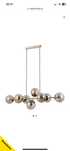 Lampa wisząca Italux Molite 8-punktowa E14 złota