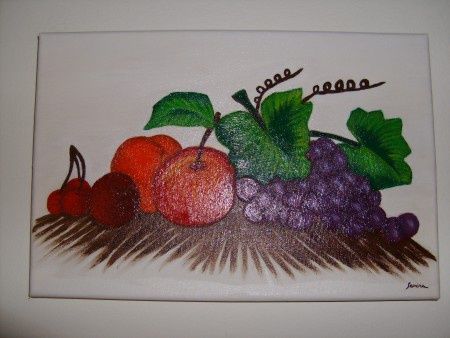 Tela Decorativa Frutos