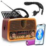 Radio retro vintage akumulatorowe bluetooth USB microsd solar kuchenne