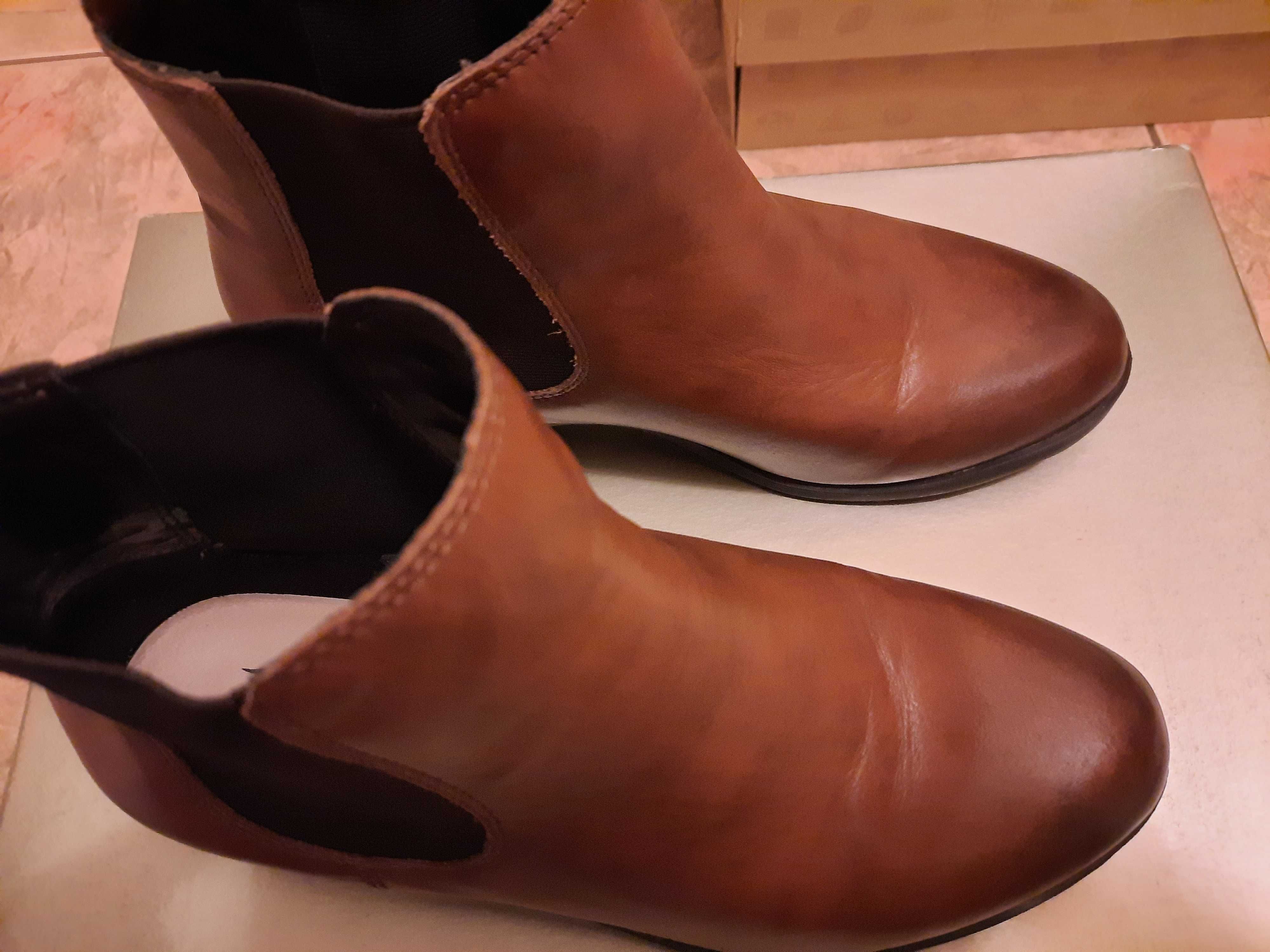 Buty skórzane/skóra/sztyblety/botki/tęgość G/rozmiar 4/37
