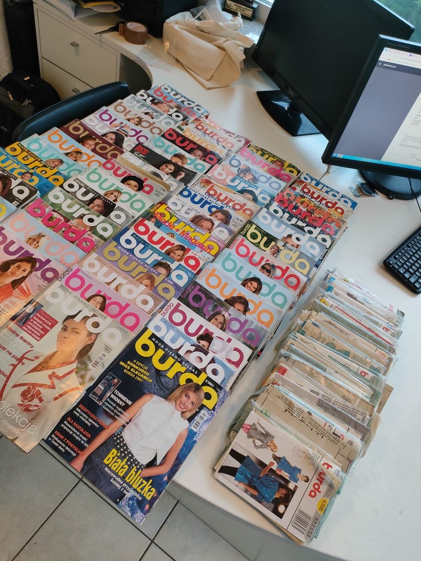 Kolekcjonerskie czasopisma BURDA Moda Fashion ok 60 sztuk. Komplet.