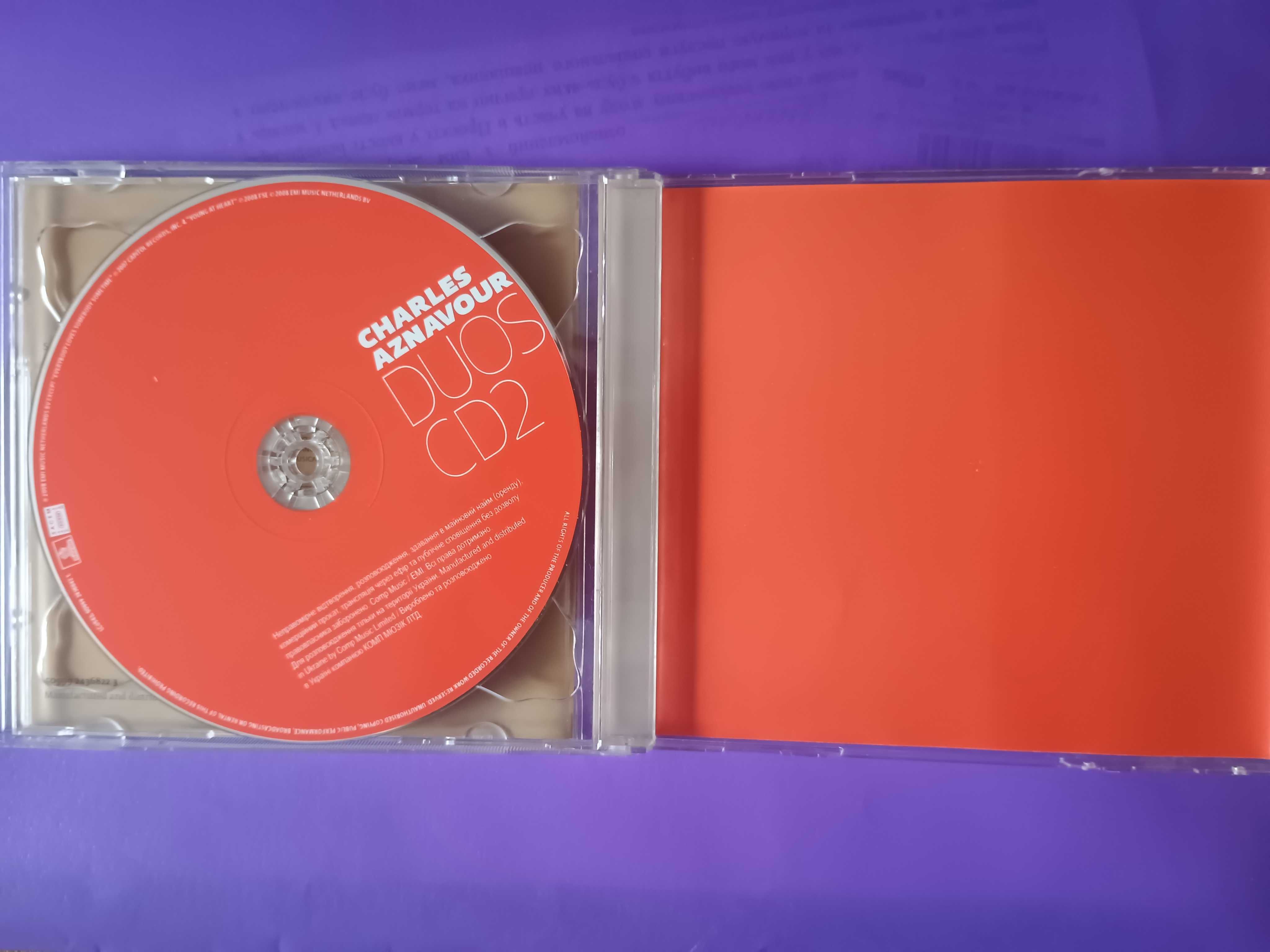 Двойной CD диск Charles  Aznavour - Duos Шарль Азнавур Буклет