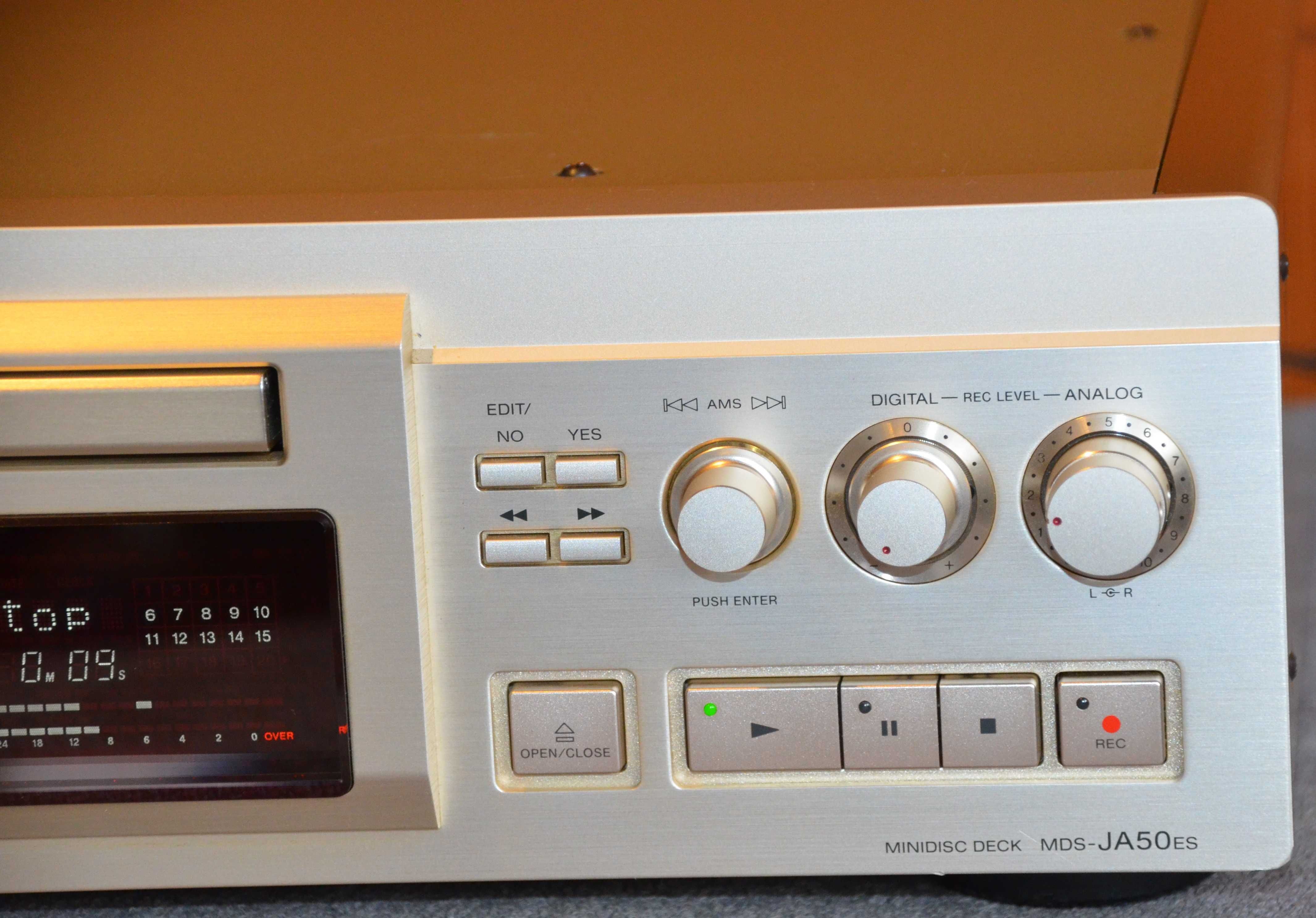 Sony MDS-JA 50 ES szampański Odtwarzacz MiniDisc światowy TOP! +Pilot