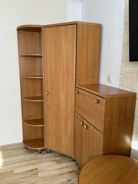 Zestaw mebli olchowych szafa regał barek stolik + pufy