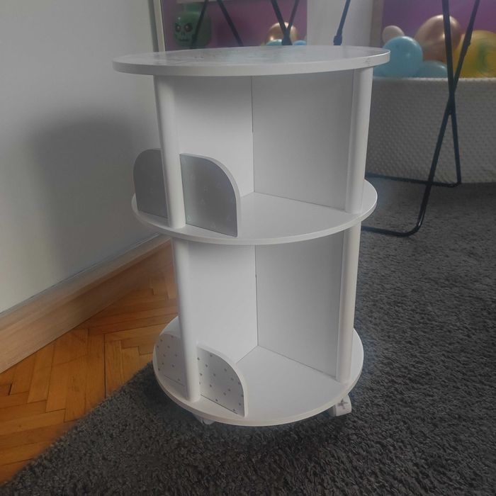 Szafka obrotowa półki biała