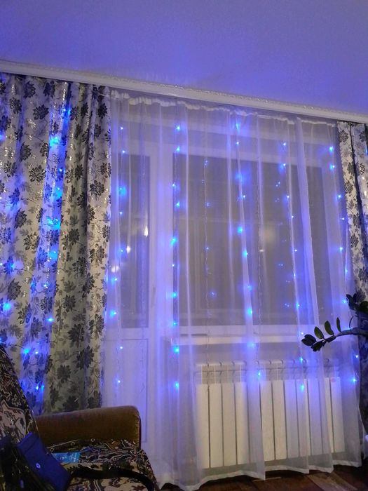 ЯКІСНА ШТОРА ГІРЛЯНДА! 8 режимів. USB зарядка + пульт. 3*2, 3*3, 3*1 м