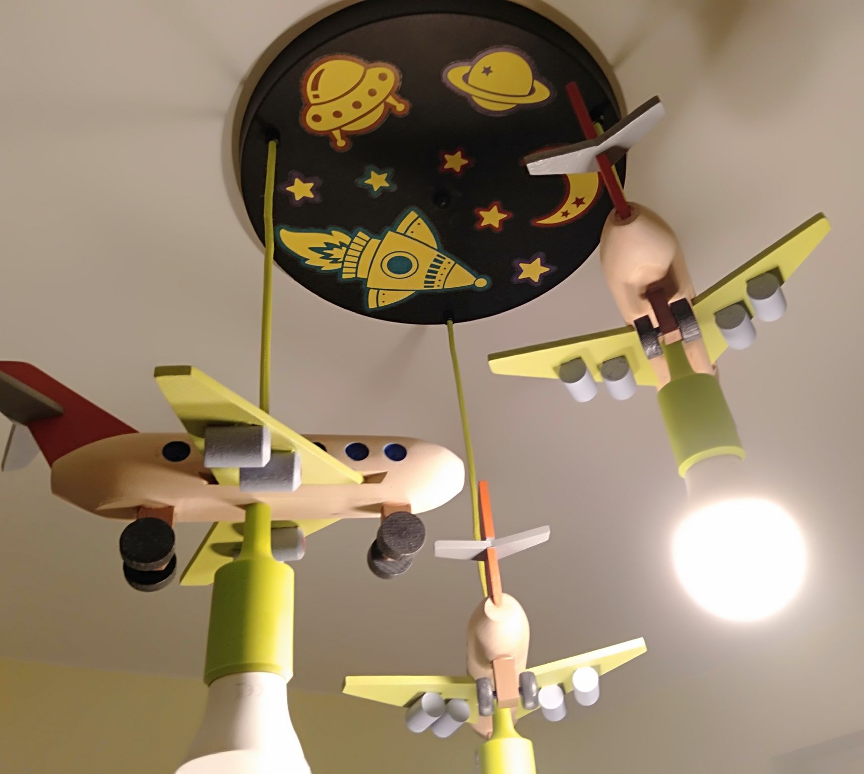 Żyrandol Samoloty Nowy Samolot drewniany dla dziecka dziecięcy DIY