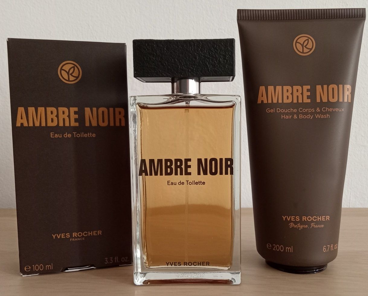 Ambre Noir : Woda toaletowa 100ml + Szampon - Żel pod prysznic 200ml