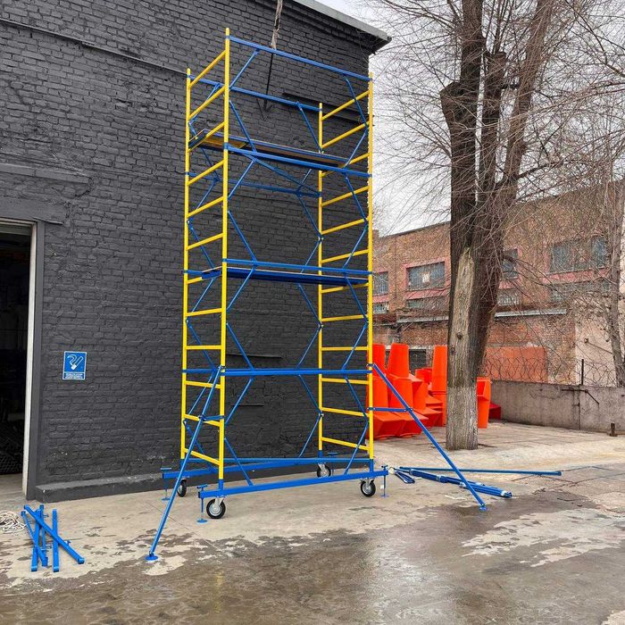 Леса строительные рамные, риштування, риштовка, вышка тура на колесах