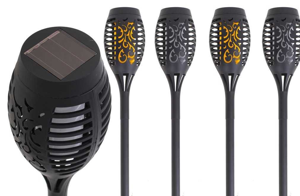 Lampy Solarne LED pochodnie 4 sztuki